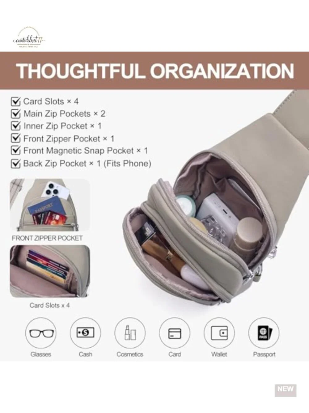Small Sling Bag for Women Puffer Crossbody Anti Theft Travel RFID Purse